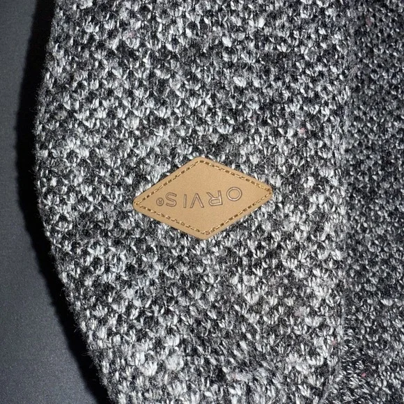 Orvis Sweater Mens 2XL Gray Sherpa Lined Fleece Quarter Zip Pullover Casual Warm - Picture 5 of 9